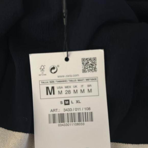 NWT ZARA Striped Knit Sweater Navy - Picture 4 of 4